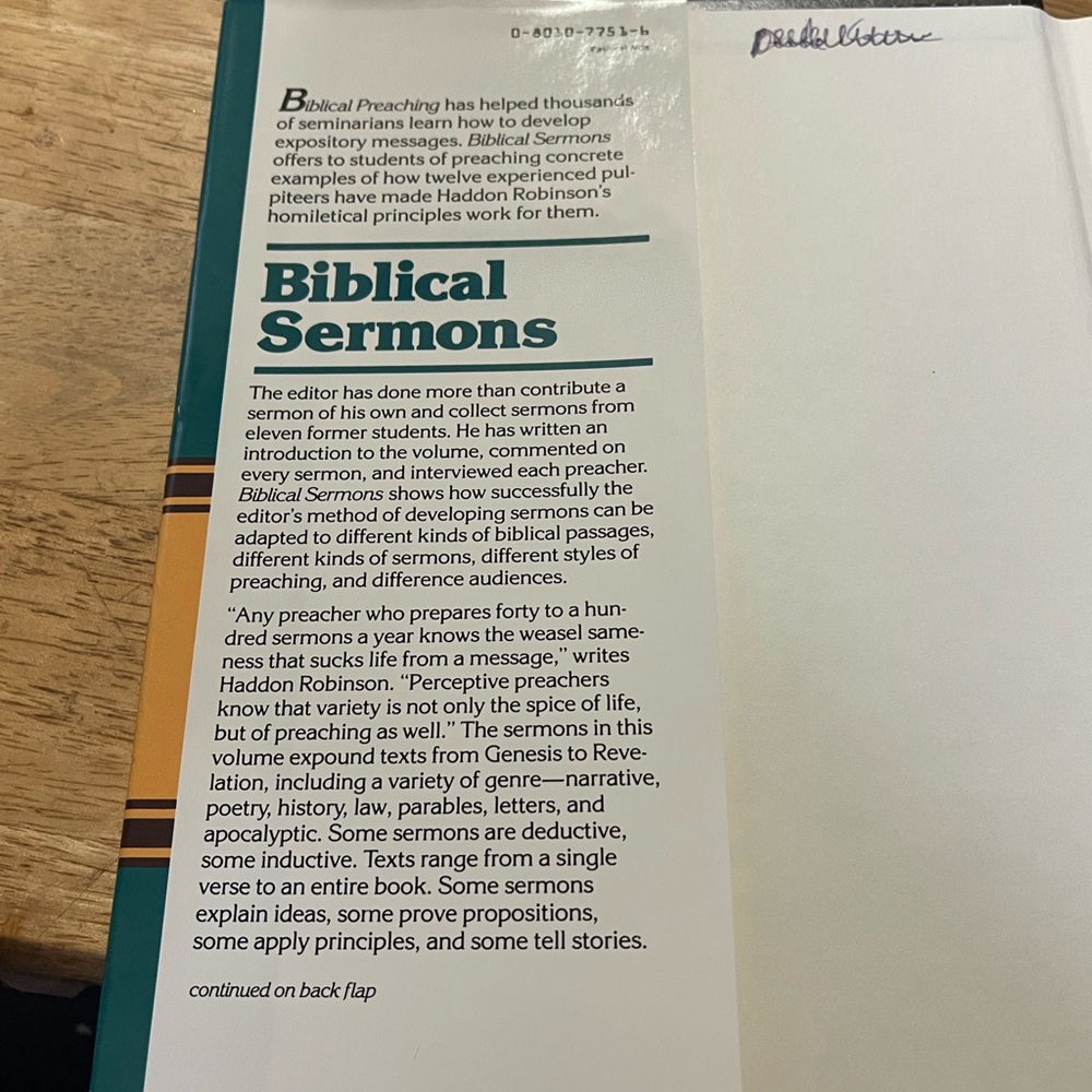 Biblical Sermons by Haddon W. Robinson - Hardcover Edition
